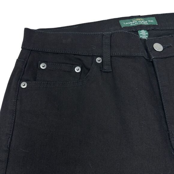 LRL Ralph Lauren Jeans Co Black Classic Straight Leg Denim Women Jeans Size 10 - Picture 4 of 9
